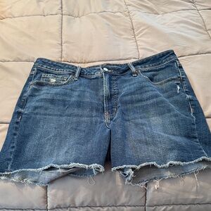 Women’s Blue Denim Cutoff Shorts